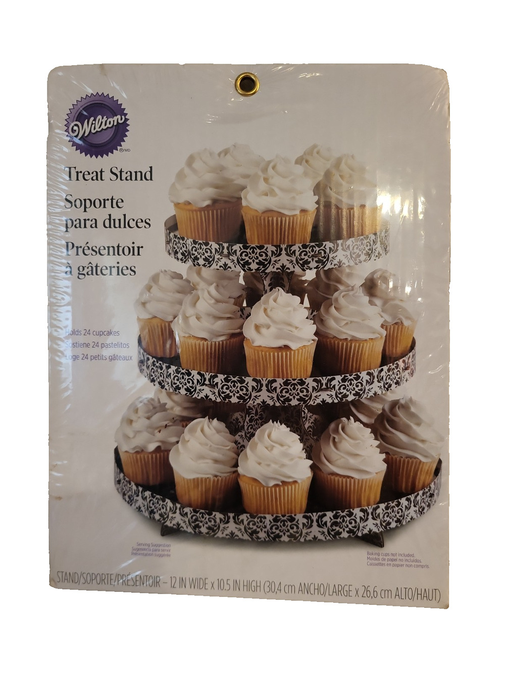 Wilton - Damask Treat Stand Holds 24 Cupcakes - New
